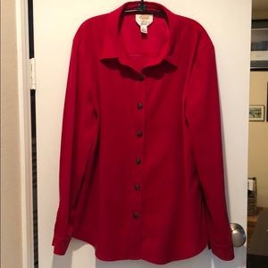 Red Talbots 96% polyester 4%spandex shirt stretch